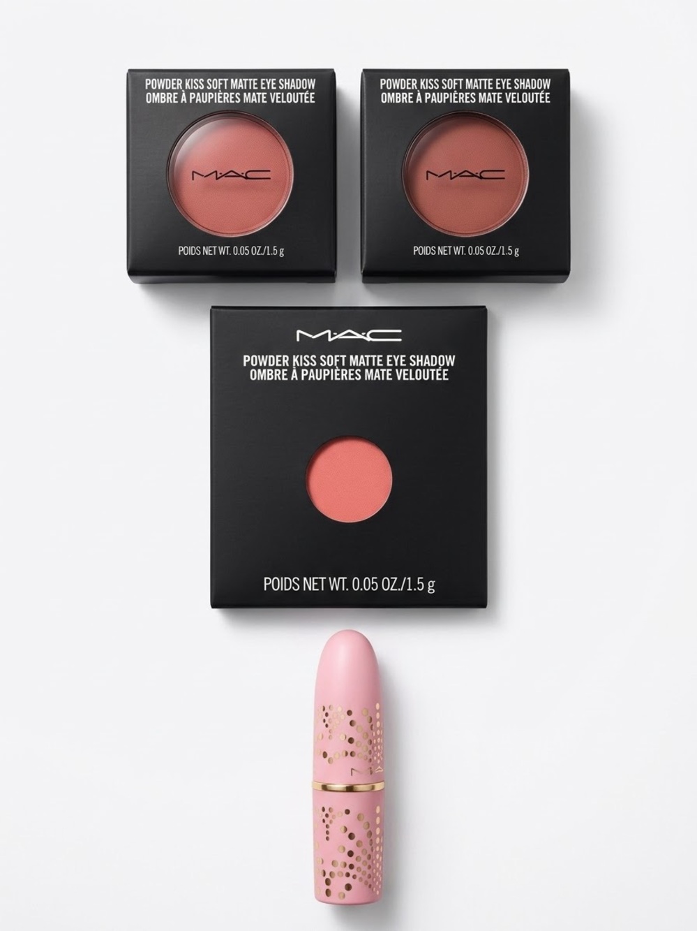 NEW MAC Powder Kiss Eye Shadow & Lipstick Makeup Set
